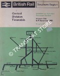 Central Division Timetable - Mainline and Suburban Passenger Services, 14 June 1965 to 4 September 1966 by British Rail Southern Region